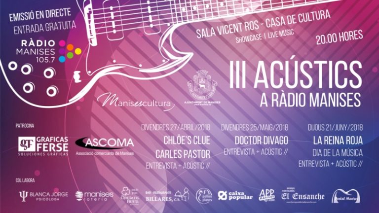 25 de mayo: III Cicle Acústics en Radio Manises